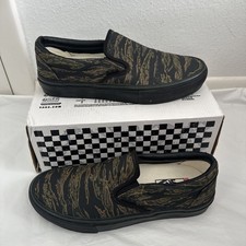Vans Skate Slip-On Tiger Camo Green Black VN0A5FCA9L7 Men's US 9 NEW picture