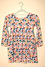Hanna Andersson Girls Floral Long Sleeve Playground Dress Multicolor NWT picture