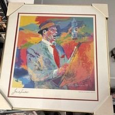 LeRoy Neiman Signed 1993 Matted & Framed Figure Art Print Portrait 25x27 picture