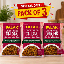 Falak Crispy Fried Onions Original 14.1 oz Pack of3 Ready to Eat Biryani Garnish picture
