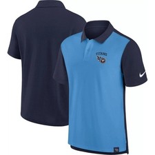 Nike® Men's LARGE Tennessee Titans™ Blitz Polo in Two-Tone Blue - $80 picture