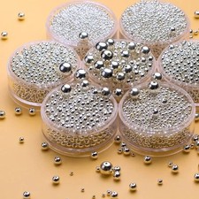 925 Sterling Silver Round Spacer Beads Jewelry Making Loose Findings picture
