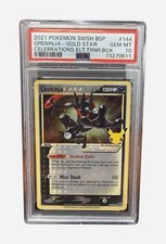 Pokemon 2021 Greninja Star Gold Star SWSH144 Holo Promo PSA 10 picture