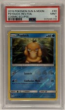 2019 Pokemon Sun & Moon Psyduck Reverse Holo Foil #40 Cosmic Eclipse PSA 9 Mint picture