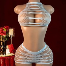 Sexy Lingerie Panties Hollow Women Underwear Fishnet Bodysuit Transparent Tight picture