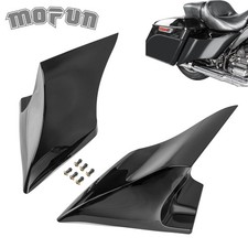 Black Stretched Extended Side Cover Panel For Harley Touring Baggers 2014-2024 picture