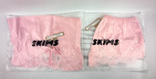 SKIMS Silk Lace Cami Shorts Set Peony Tonal Pink Size Small S NWT Factory Sealed picture