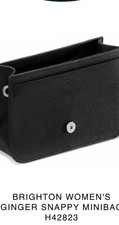 Brighton Ginger Snappy mini Messenger Crossbody Bag    no flap     BLACK $215 picture