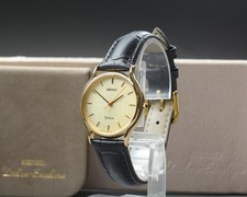 Vtg 1998 [MINT / w Box Paper] SEIKO Dolce 8N41-6010 Gold Dial 31mm Mens Watch Qz picture