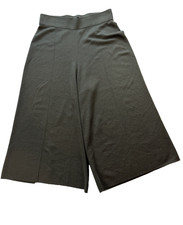 COS Womens M Knit Wide Leg Culotte Pants Olive Green Pull On Cropped Sweater picture