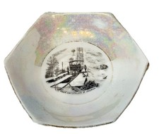 Mauch Chunk Pennsylvania PA Antique SWITZERLAND Souvenir TRINKET DISH PLATE picture