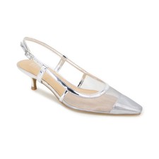 Women's Maggie Mesh Slingback Sandals Silver Mesh picture