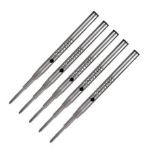 5 - MONTEVERDE Ballpoint Montblanc Style Pen Refill - BLACK INK, Medium Point picture