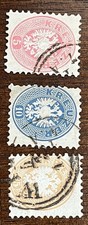 1863-64 AUSTRIA STAMP COLLECTION 9 1/2 PERF USED (5-10-15 KR)  picture