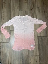Vintage We The Free Free People Pink Ombré Henley Y2K Boho Top picture