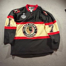 Reebok Chicago Blackhawks Brent Seabrook 2010 Stanley Cup Final Jersey Mens 48 picture