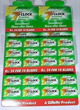 #1000# pc GILLETTE 7 O'CLOCK PERMASHARP  STAINLESS RAZOR BLADES  saloon supply picture