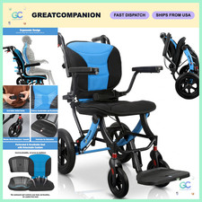 Lightweight Foldable Ergonomic Transport Wheelchair for Adults - 12