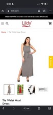Women~Lildy~gray~ Full Length~maxi~dress~Sz L/XL~NWT~tie Waist~adjustable Straps picture