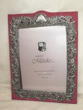 vintage Metzke handcrafted antiqued Pewter frame for 5