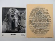 Vintage Leon Russell Promotional Press Kit Shelter Recording Company 1970's picture