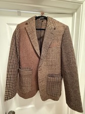 J.CREW Kenmare Men’s Brown Houndstooth Tweed Blazer Wool/Cotton 36 picture