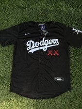LA Dodgers KAWS Style Black Baseball Jersey XX Streetwear S-XXL New With Tags picture