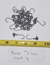 Mustad Hook Jig Heads 24 ea, size# 1/8 #2 32833NP-BN 2X Mustad Ultra Point Hooks picture