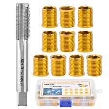 NINEFOX Spark Plug Thread Repair Kit M12x1.25, 11 Pc Insert Gold picture