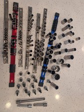 Misc Lot 100+ Craftsman USA Sockets 1/4 3/8 1/2 Drive Regular Deep Mid Length picture