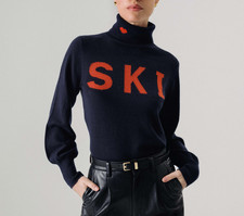 W. Cashmere FORD Turtleneck - SKI Black/White Turtleneck picture