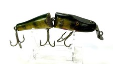 Vintage Creek Chub Jointed Pikie Fishing Lure Wood W/ Glass Eyes picture