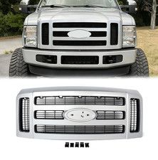 Front Grille Assembly For 2008-2010 Ford F-250 F-350 F-450 Super Duty Chrome picture