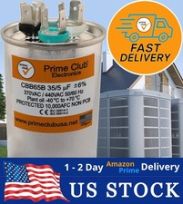 35+5 uF ±6% 370V/440VAC Dual Round Capacitor Carrier Lennox Goodman Genteq Trane picture