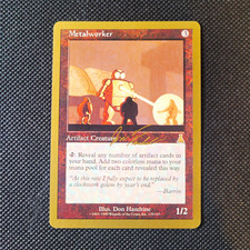Wizards Magic: The Gathering MTG Metalworker Worlds Reg Eng 135/143 Auto 1999 picture