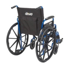 Drive Medical Wheelchair blue stripes with foldable desk arm + 20