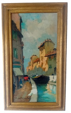 Cyrano Castelfranchi Oil On Old Table Milan Naviglio Ripa Ticinese 60x30 picture