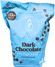 Bake Believe Dark Chocolate Baking Chips No Sugar Added 2 Lb Bag ED 10/2027 picture