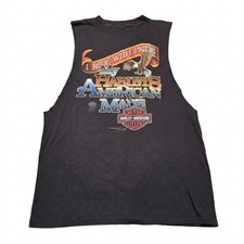 Harley Davidson Large Vtg 1984 3D Emblem Shirt I Ride With Pride ZM Cycle PA picture