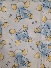 24-Pack Bundle Baby Nursery Sleepy Time Blue Elephants Fat Quarter 100% Cotton picture