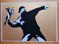 Authentic West Country Prince - Banksy - Love is in the Air - Gold Edition /500 picture