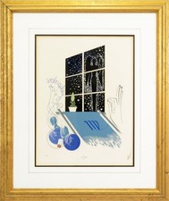 Erte Virgo From The Zodiac Series 1982 Signed Screenprint 4/350 Art Deco Style picture