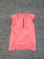 Athleta Intrepid Cap Sleeve Sun Shield Pink Top Size Medium picture