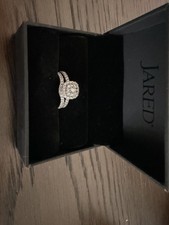 14k White Gold WG Multi Stone Bridal Band & Pinna Tornai Engagement Band Set,7.5 picture