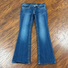 Seven7 Jeans Womens 8 Boot Cut Low Rise Dark Wash Stretch Denim 30x31 picture