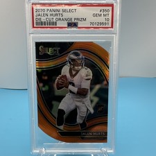Panini 2020 Select Field Level Jalen Hurts Rookie #350 Orange Prizm Die-Cut picture