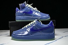 IO4489-400 NK Air Force 1 Low Patent Leather Mystic Navy Grape Ice Men's Size picture
