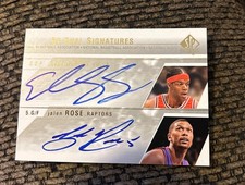 2003-04 SP Authentic - SP Dual Signatures Jalen Rose, Eddy Curry On Card #CR-A  picture