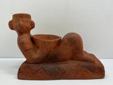 Reproduction Pre-Columbian Clay Figurine Reclining Idol picture