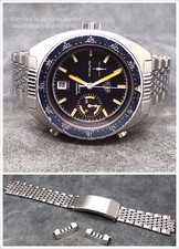 Mr.Beads 9 Row Beads of Rice Bracelet HLF Endlinks fit Heuer Autavia 15630 11630 picture